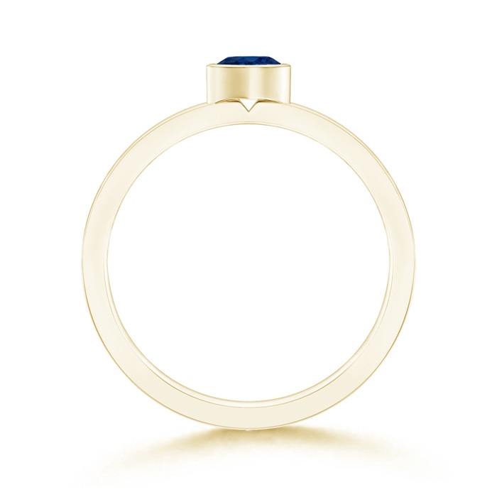 4mm AA Bezel-Set Solitaire Heart Blue Sapphire Promise Ring in 9K Yellow Gold product image