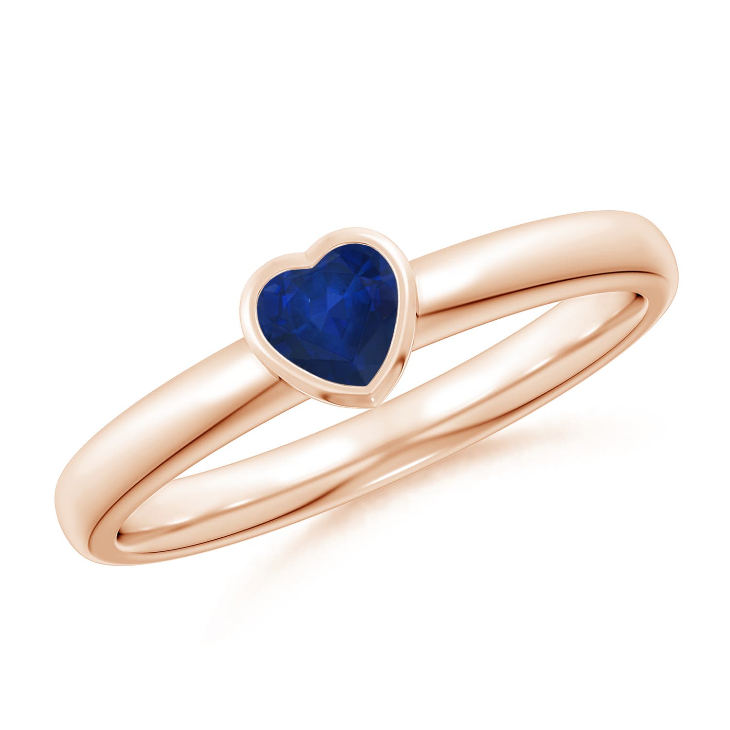 AA - Blue Sapphire / 0.3 CT / 14 KT Rose Gold