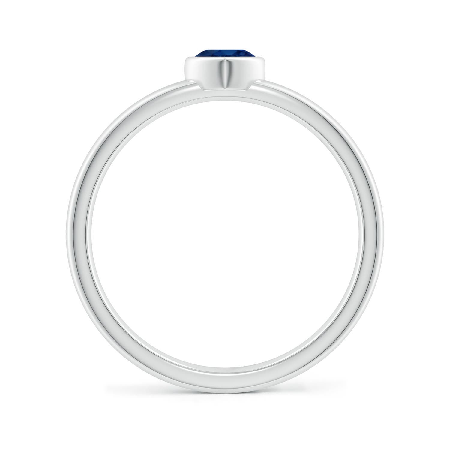 AA - Blue Sapphire / 0.3 CT / 14 KT White Gold