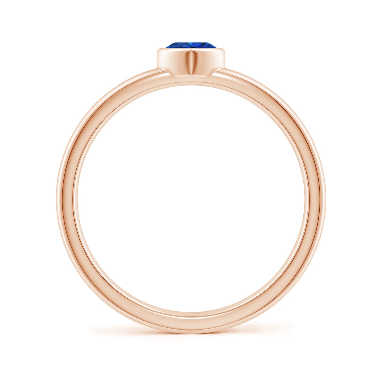 AAA - Blue Sapphire / 0.3 CT / 14 KT Rose Gold