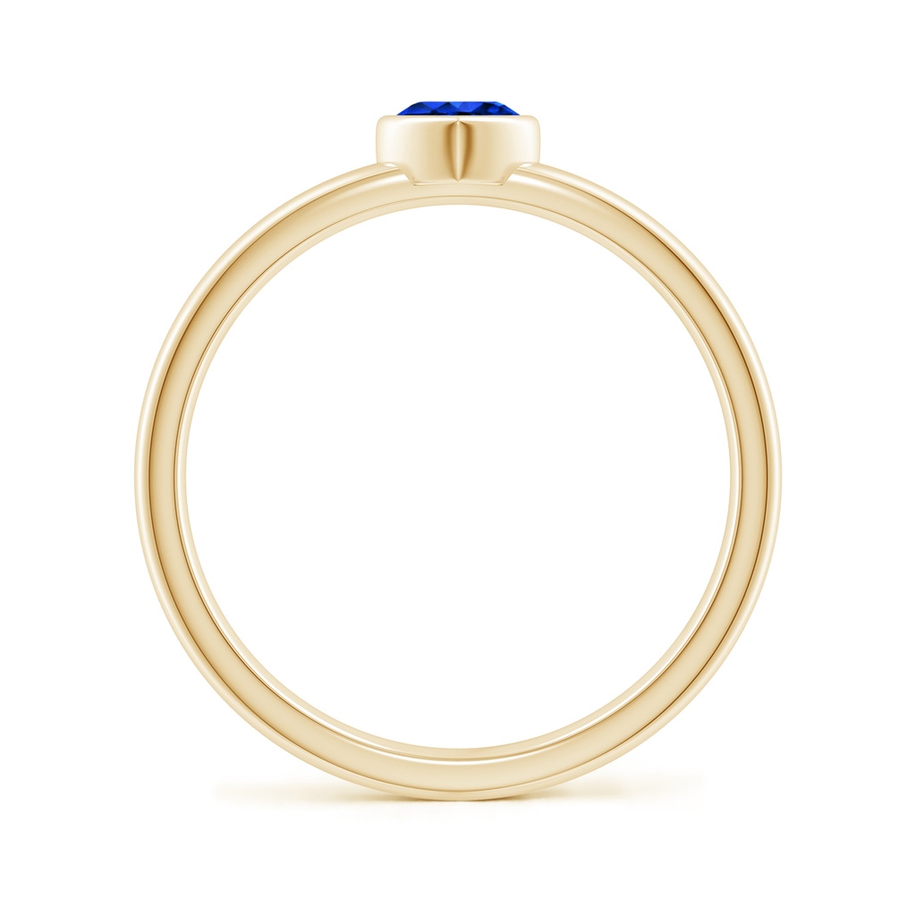 4mm AAAA Bezel-Set Solitaire Heart Blue Sapphire Promise Ring in Yellow Gold - side_1