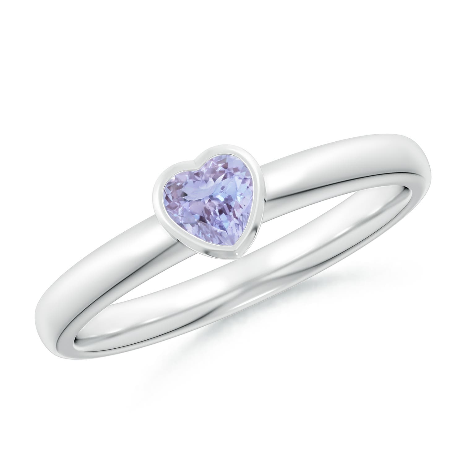 A - Tanzanite / 0.23 CT / 14 KT White Gold