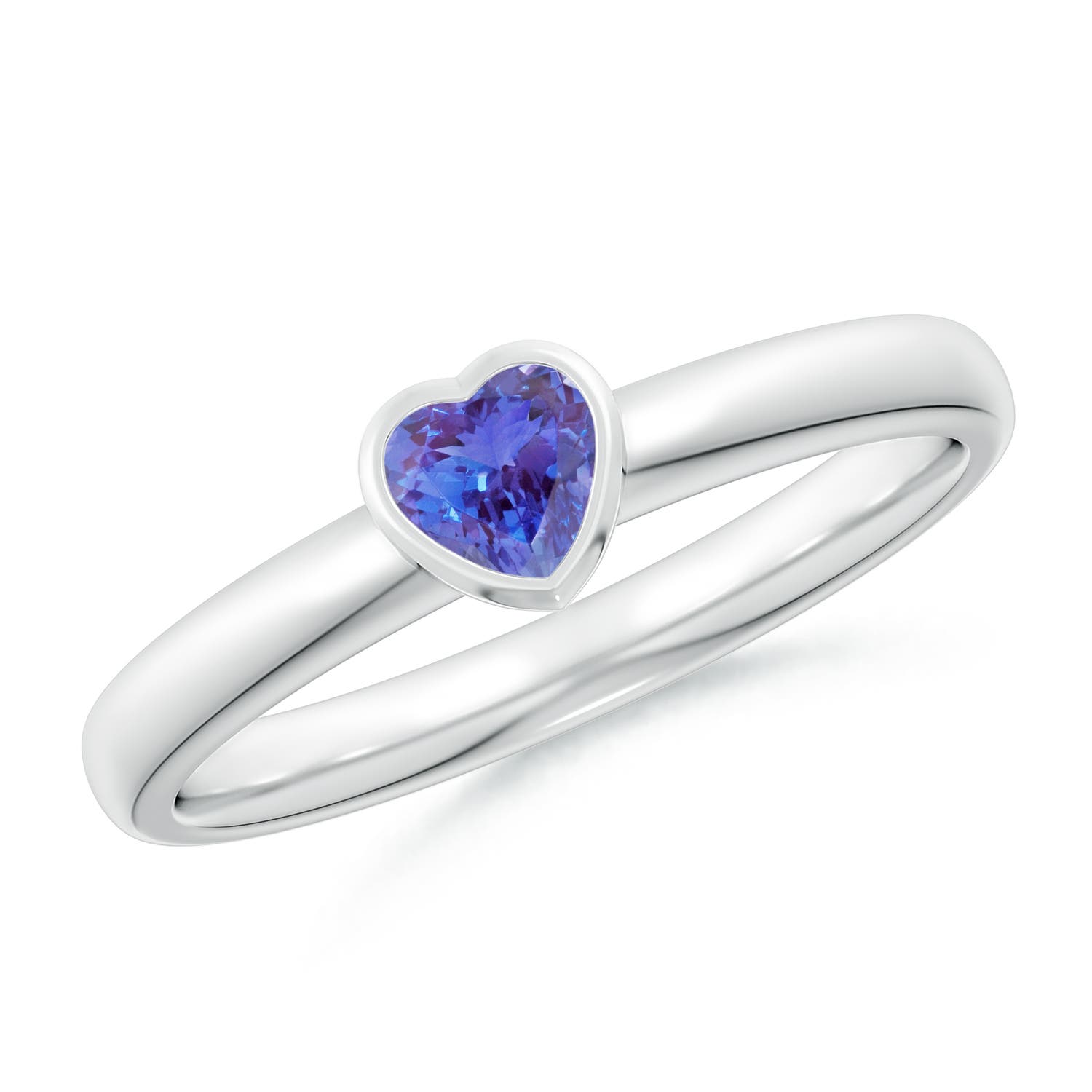 AAA - Tanzanite / 0.23 CT / 14 KT White Gold