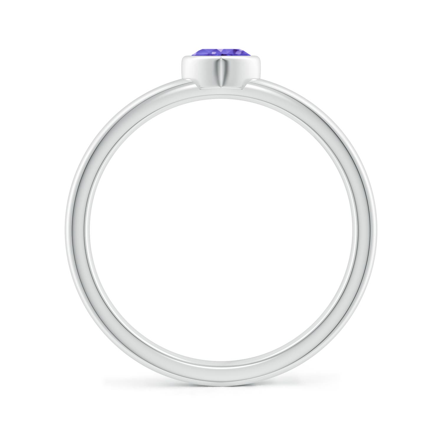 AAA - Tanzanite / 0.23 CT / 14 KT White Gold