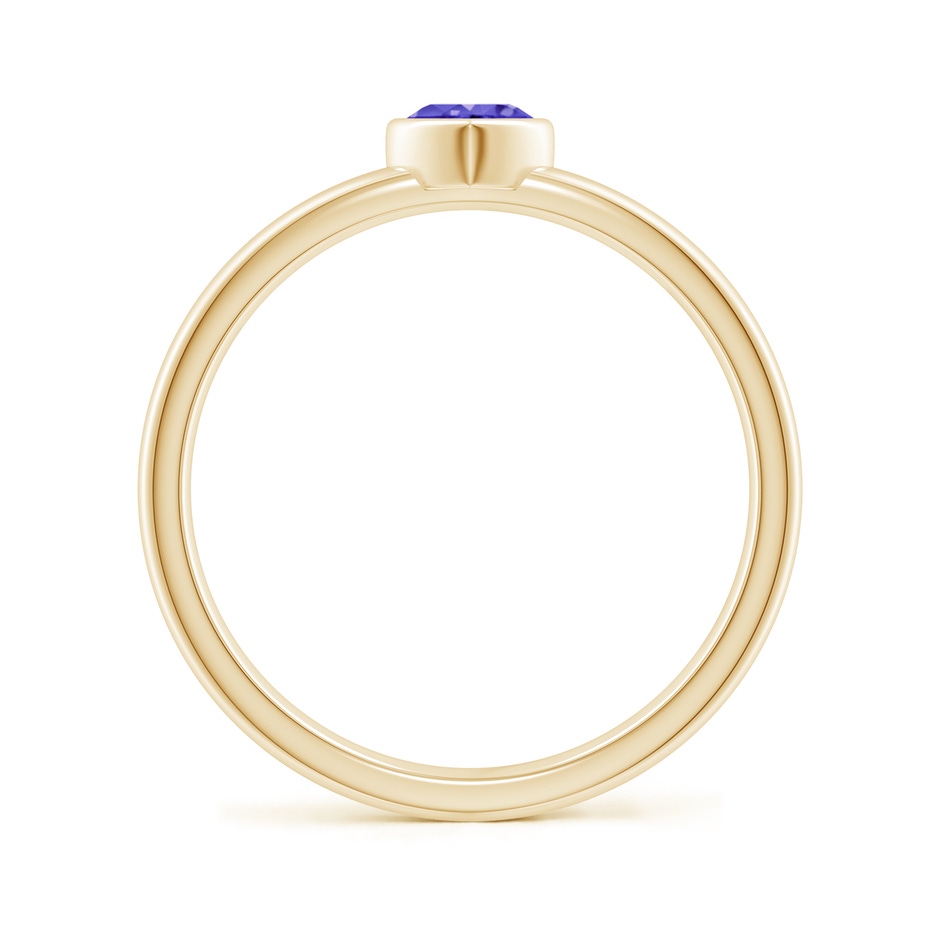 4mm AAAA Bezel-Set Solitaire Heart Tanzanite Promise Ring in 18K Yellow Gold side 199