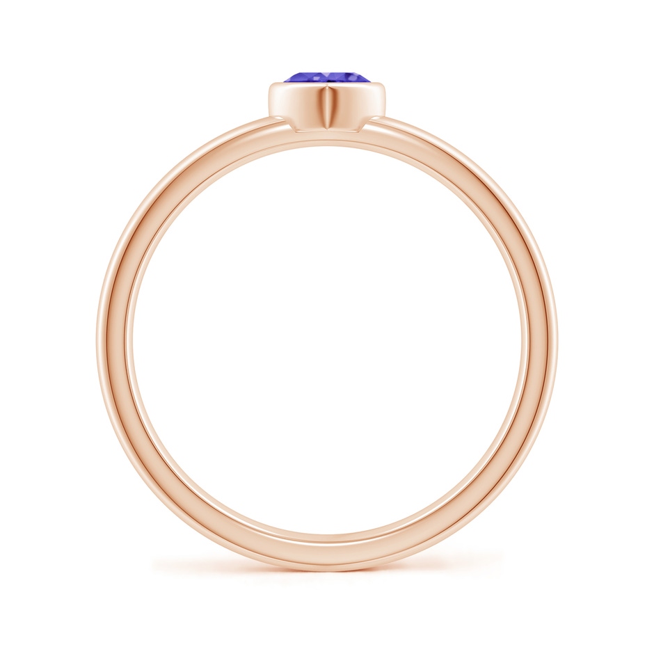 4mm AAAA Bezel-Set Solitaire Heart Tanzanite Promise Ring in 9K Rose Gold side 199