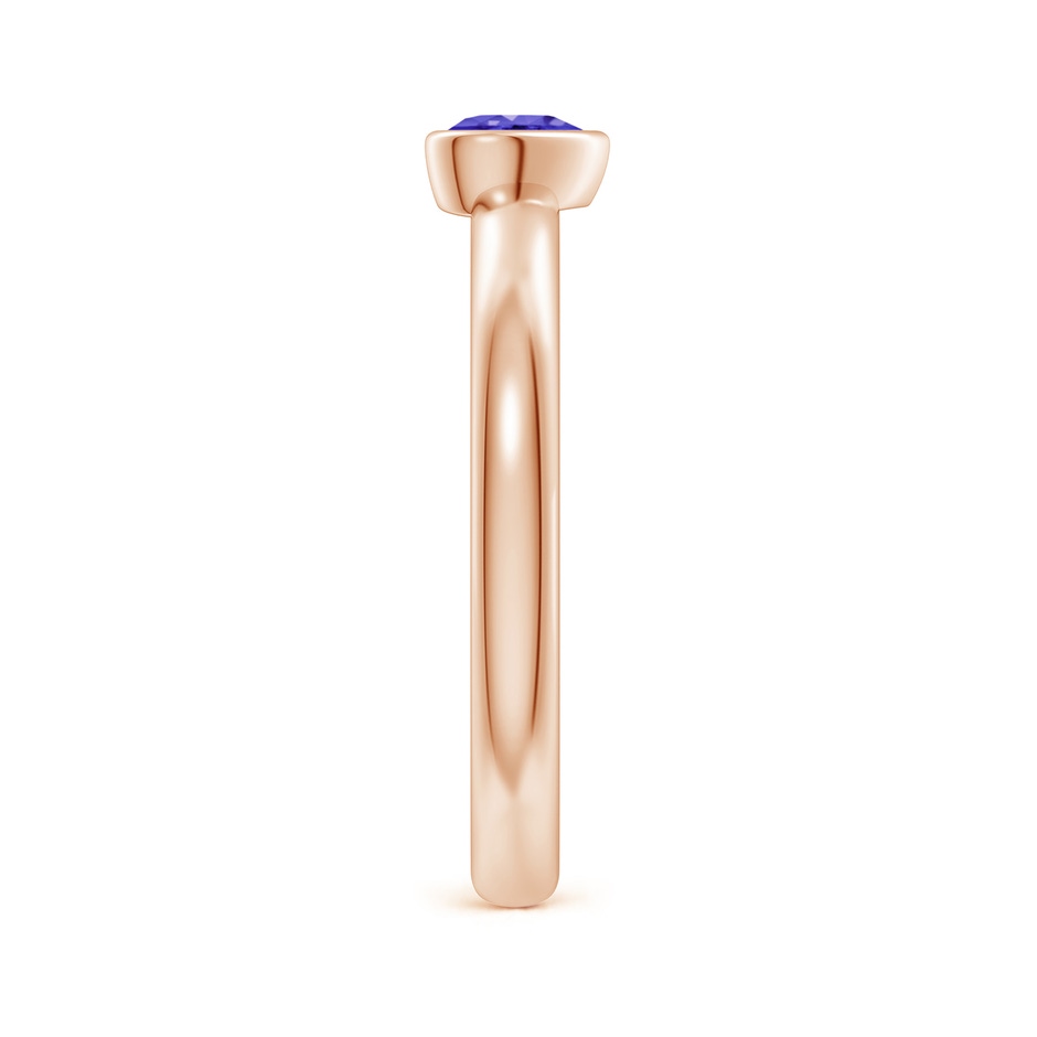 4mm AAAA Bezel-Set Solitaire Heart Tanzanite Promise Ring in 9K Rose Gold side 299