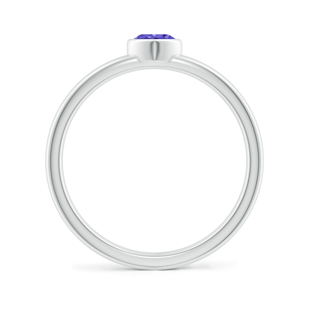 4mm AAAA Bezel-Set Solitaire Heart Tanzanite Promise Ring in P950 Platinum - side_1