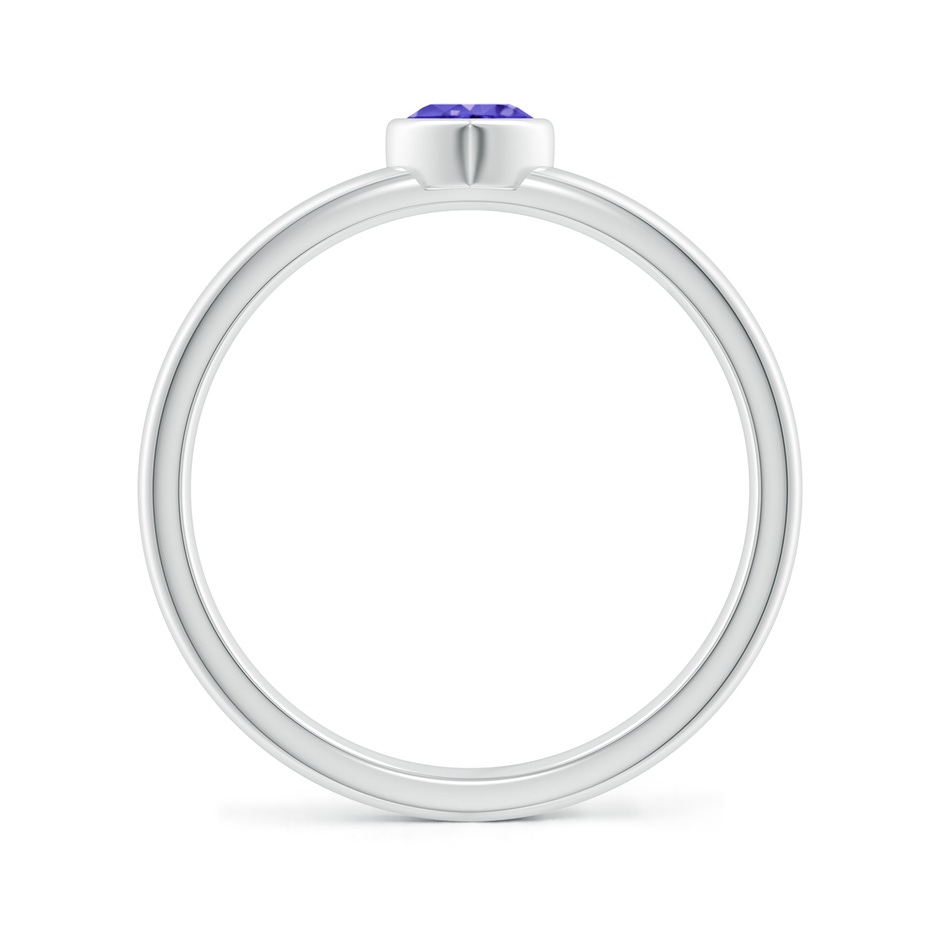 4mm AAAA Bezel-Set Solitaire Heart Tanzanite Promise Ring in White Gold side 199