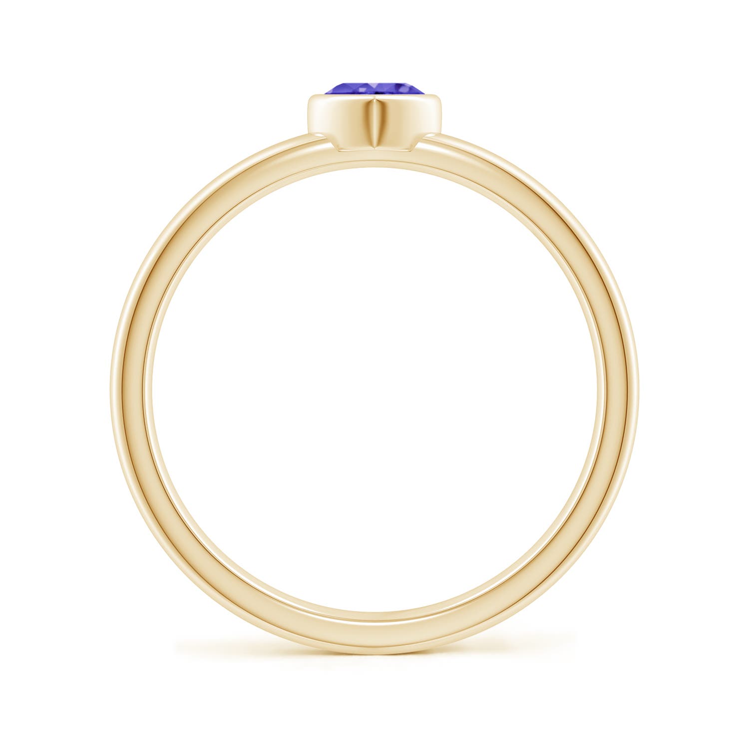 AAAA - Tanzanite / 0.23 CT / 14 KT Yellow Gold