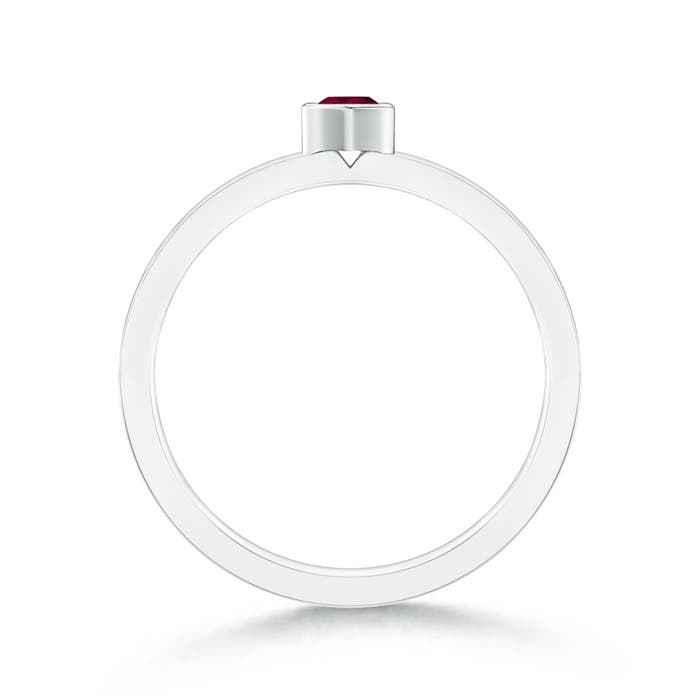 A - Ruby / 0.17 CT / 14 KT White Gold