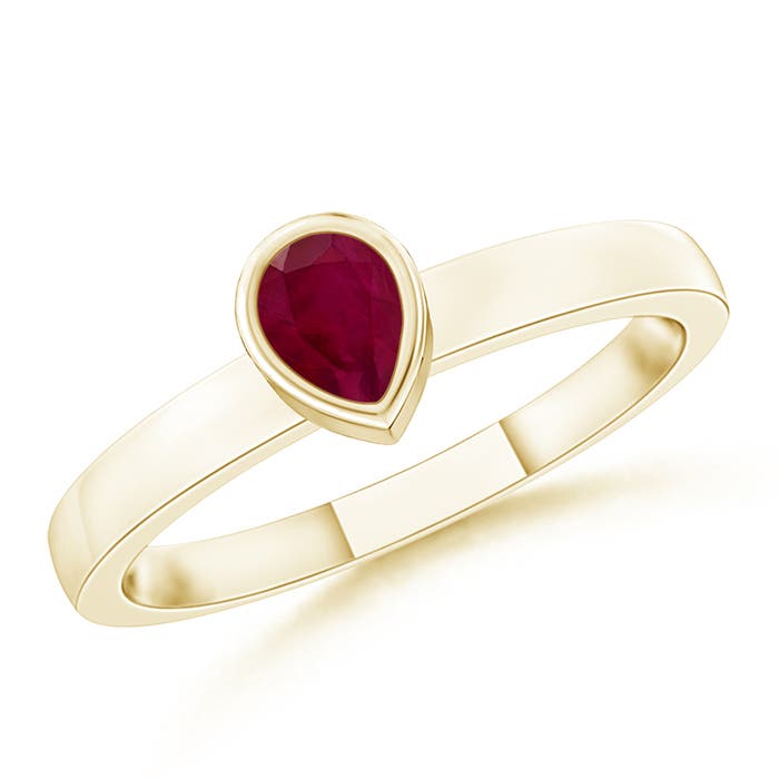 A - Ruby / 0.17 CT / 14 KT Yellow Gold