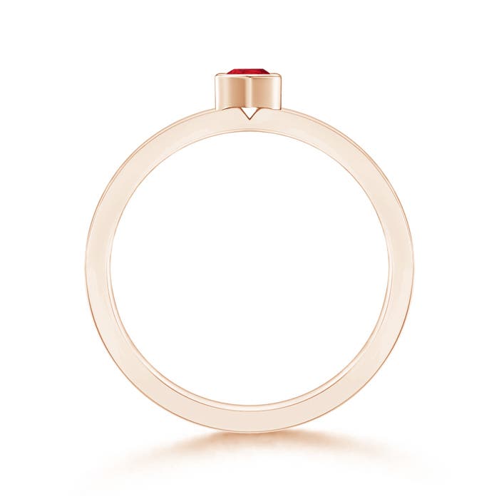 AAA - Ruby / 0.17 CT / 14 KT Rose Gold