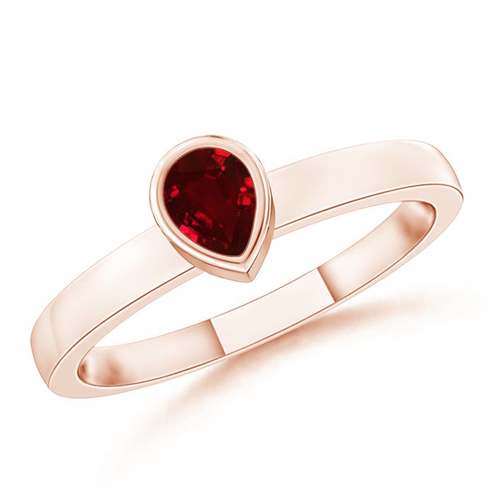 AAAA - Ruby / 0.17 CT / 14 KT Rose Gold