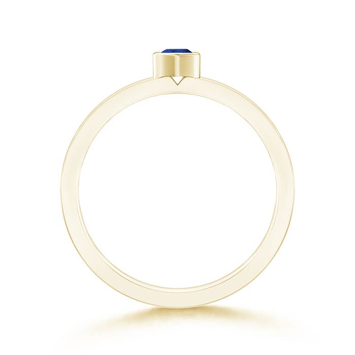 AAA - Blue Sapphire / 0.17 CT / 14 KT Yellow Gold