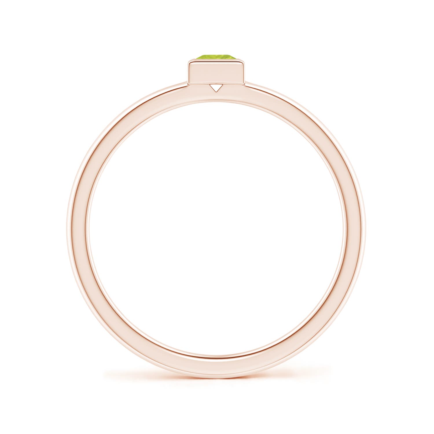 A - Peridot / 0.16 CT / 14 KT Rose Gold