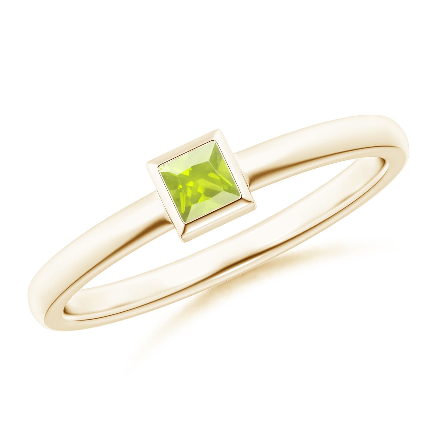 A - Peridot / 0.16 CT / 14 KT Yellow Gold