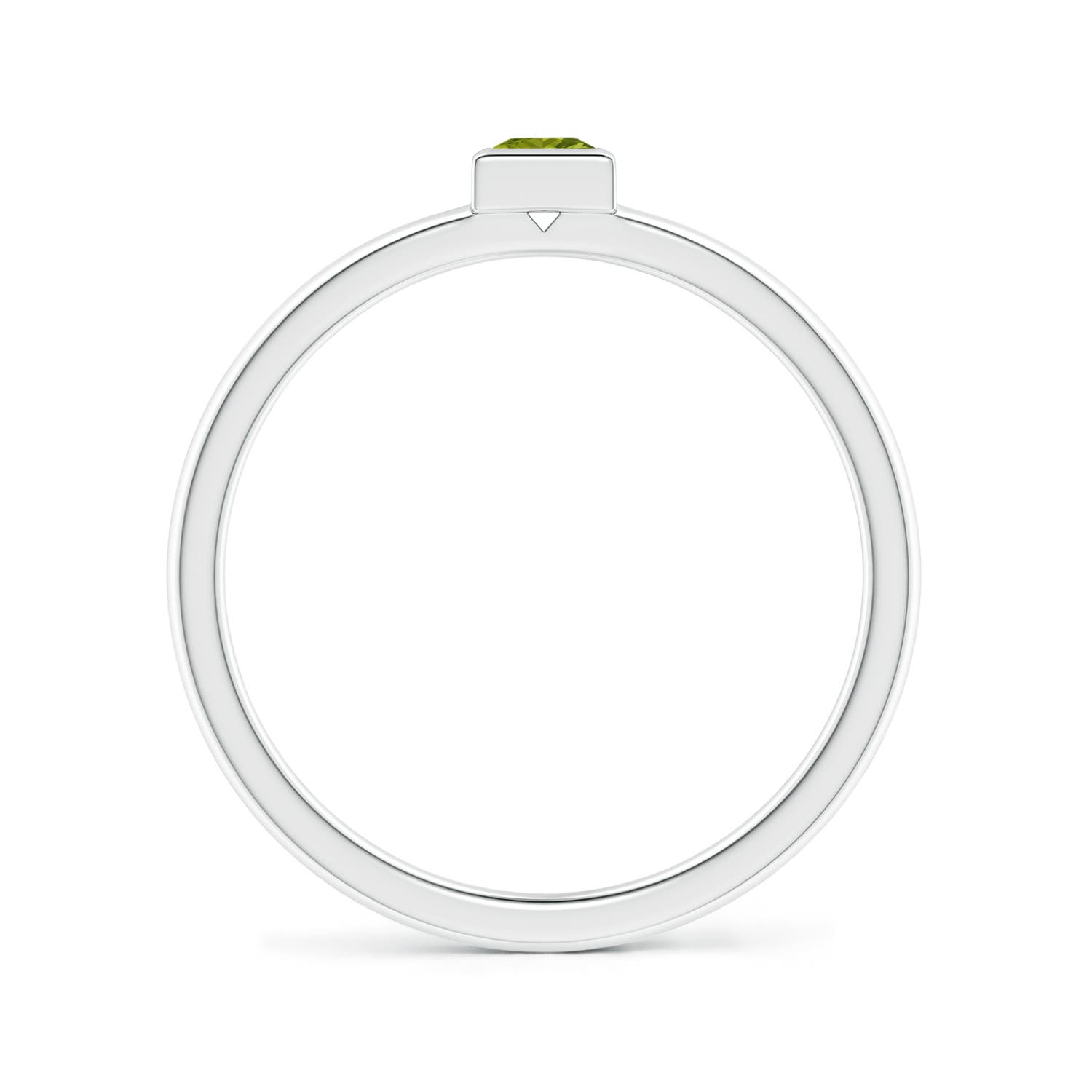 AAA - Peridot / 0.16 CT / 14 KT White Gold