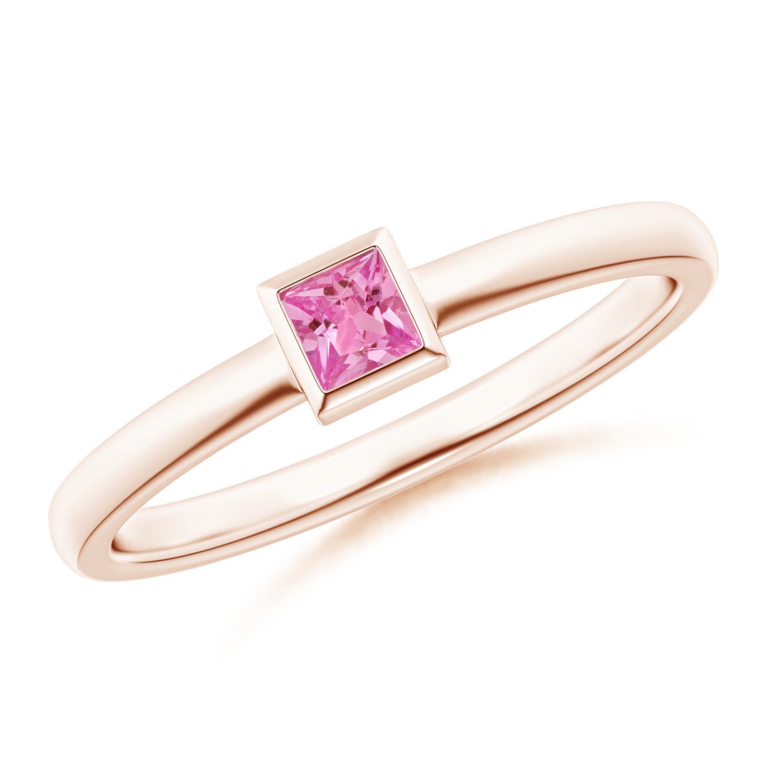 AAA - Pink Sapphire / 0.18 CT / 14 KT Rose Gold