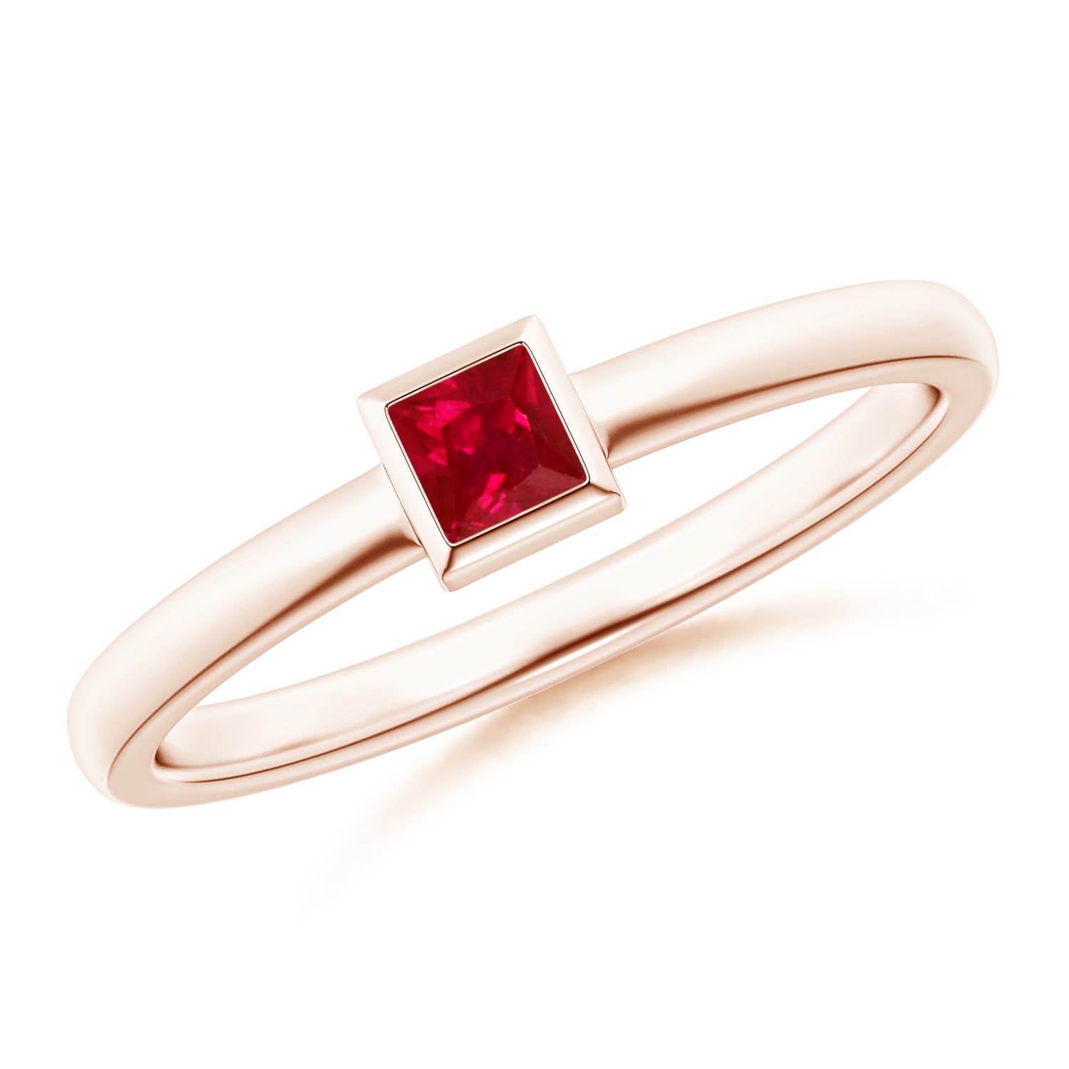 AAA - Ruby / 0.2 CT / 14 KT Rose Gold