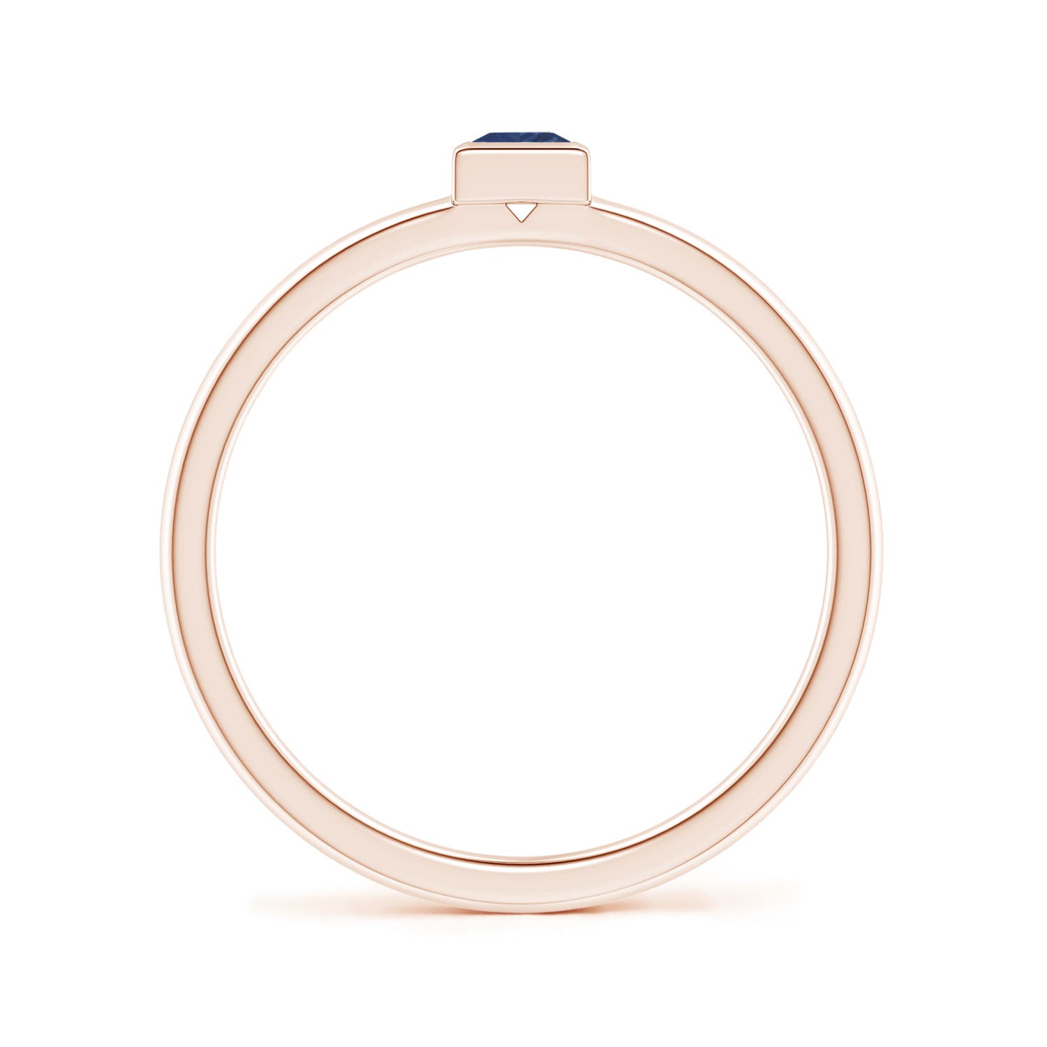 A - Blue Sapphire / 0.19 CT / 14 KT Rose Gold