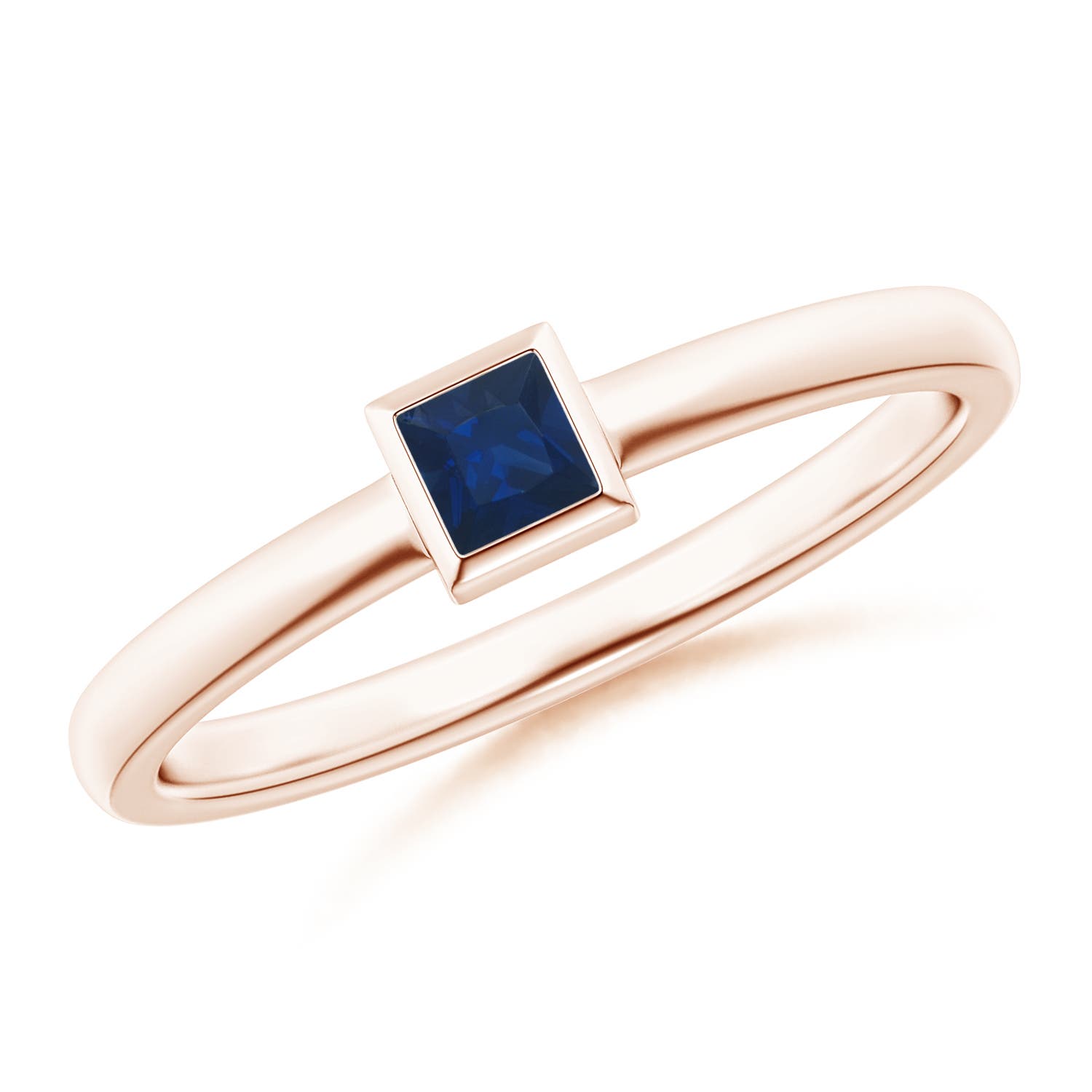 AA - Blue Sapphire / 0.19 CT / 14 KT Rose Gold