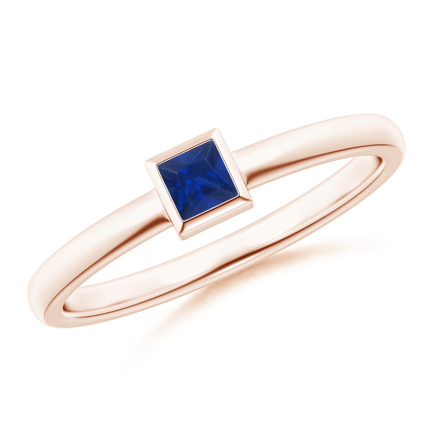 AAA - Blue Sapphire / 0.19 CT / 14 KT Rose Gold