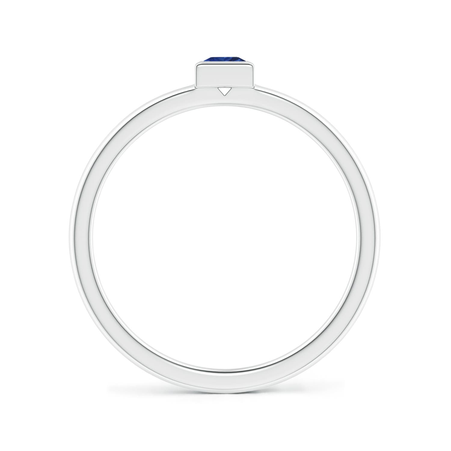 AAA - Blue Sapphire / 0.19 CT / 14 KT White Gold