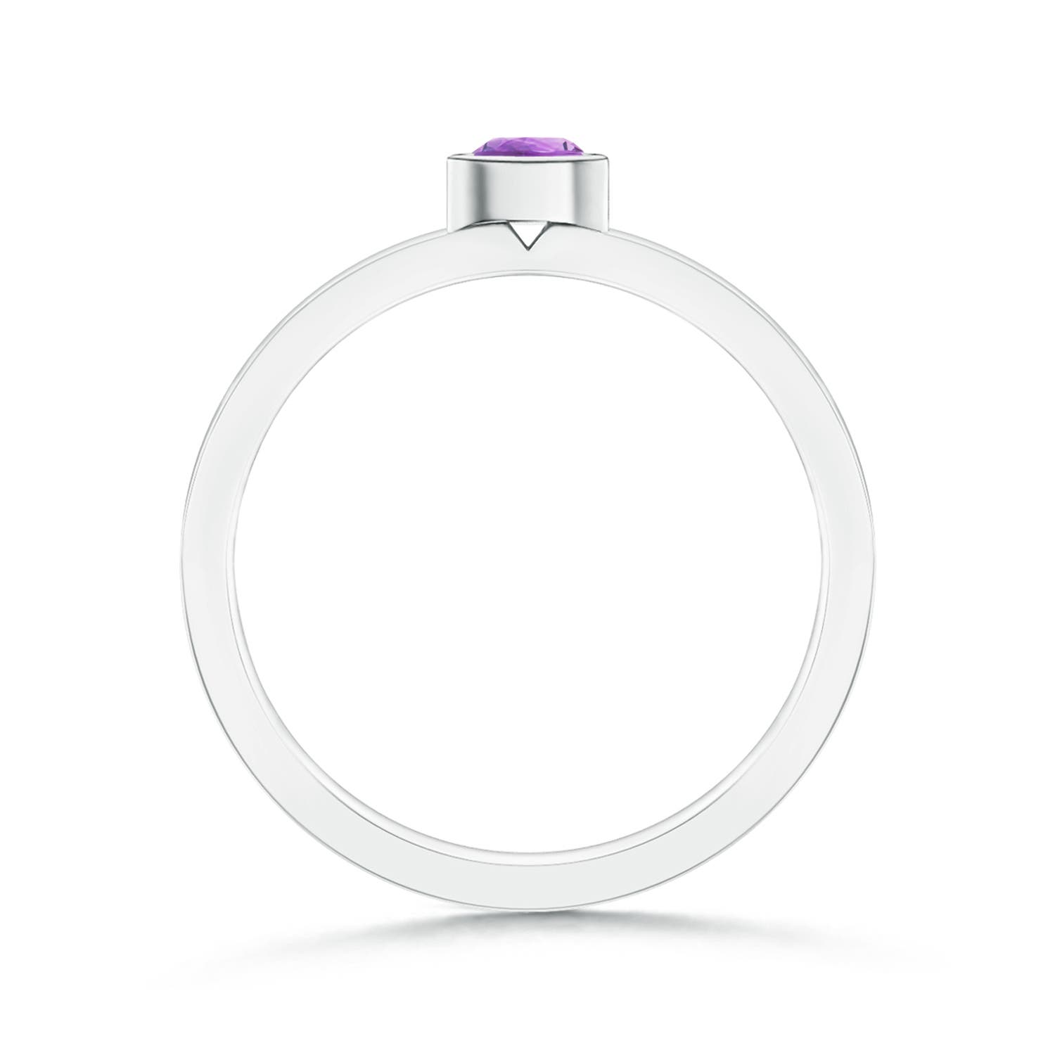 A - Amethyst / 0.16 CT / 14 KT White Gold