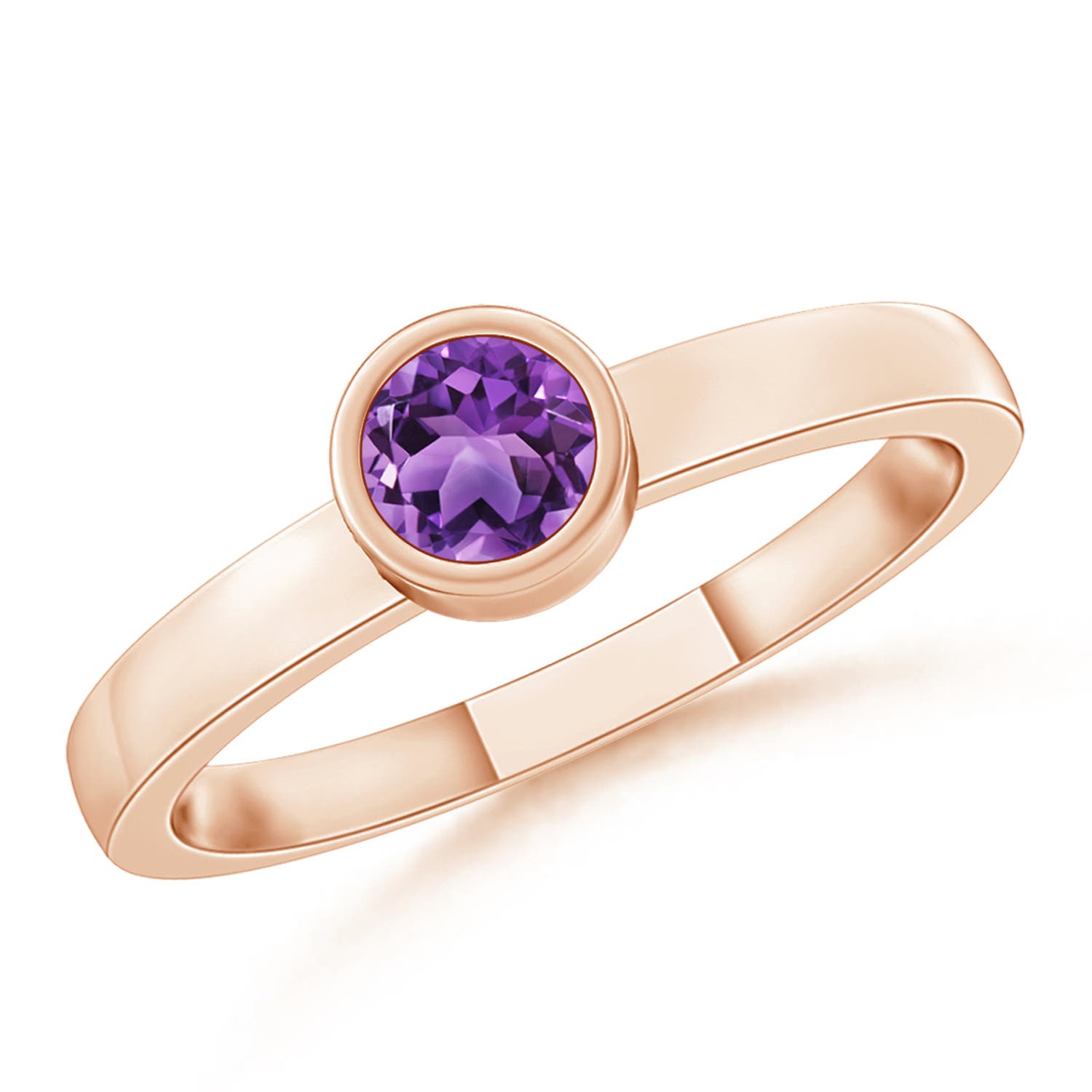 AA - Amethyst / 0.16 CT / 14 KT Rose Gold