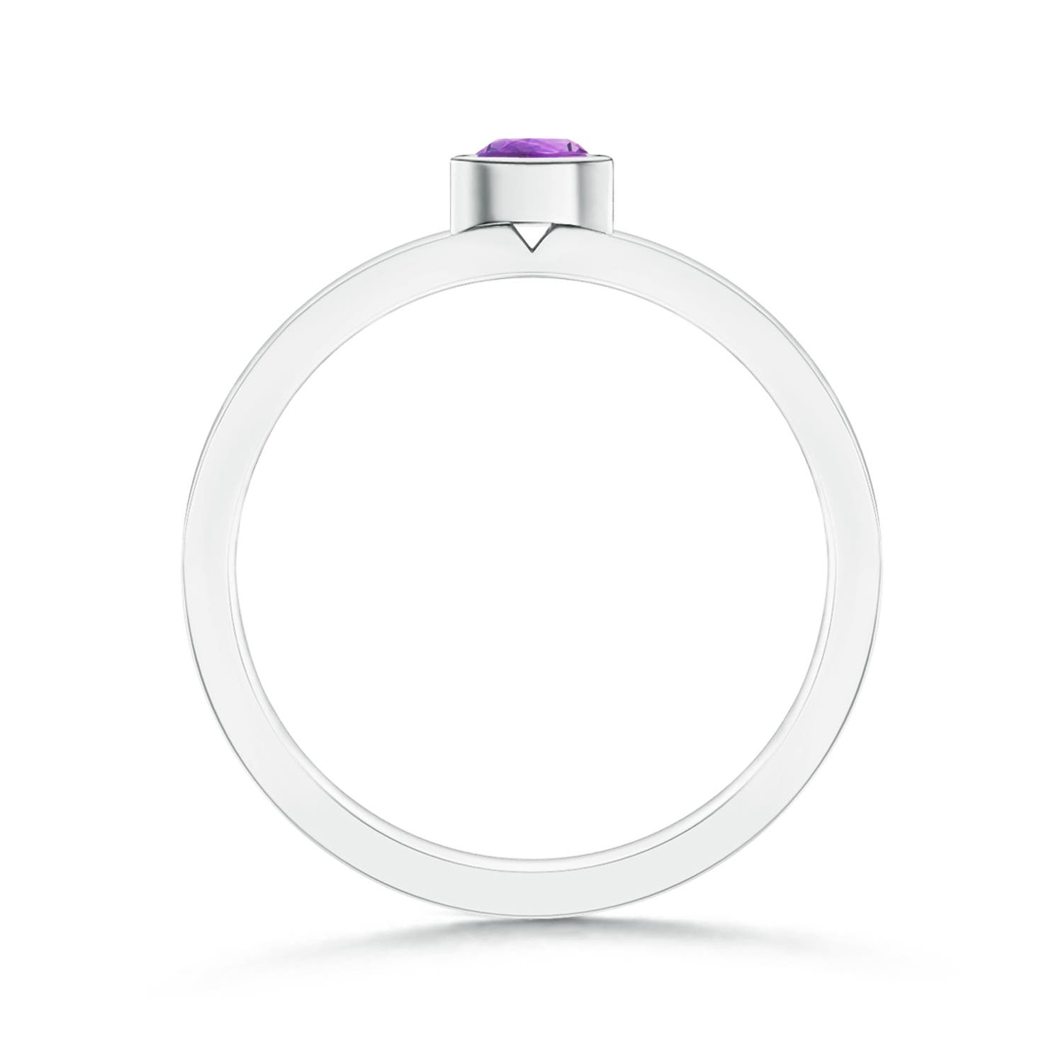 AA - Amethyst / 0.16 CT / 14 KT White Gold