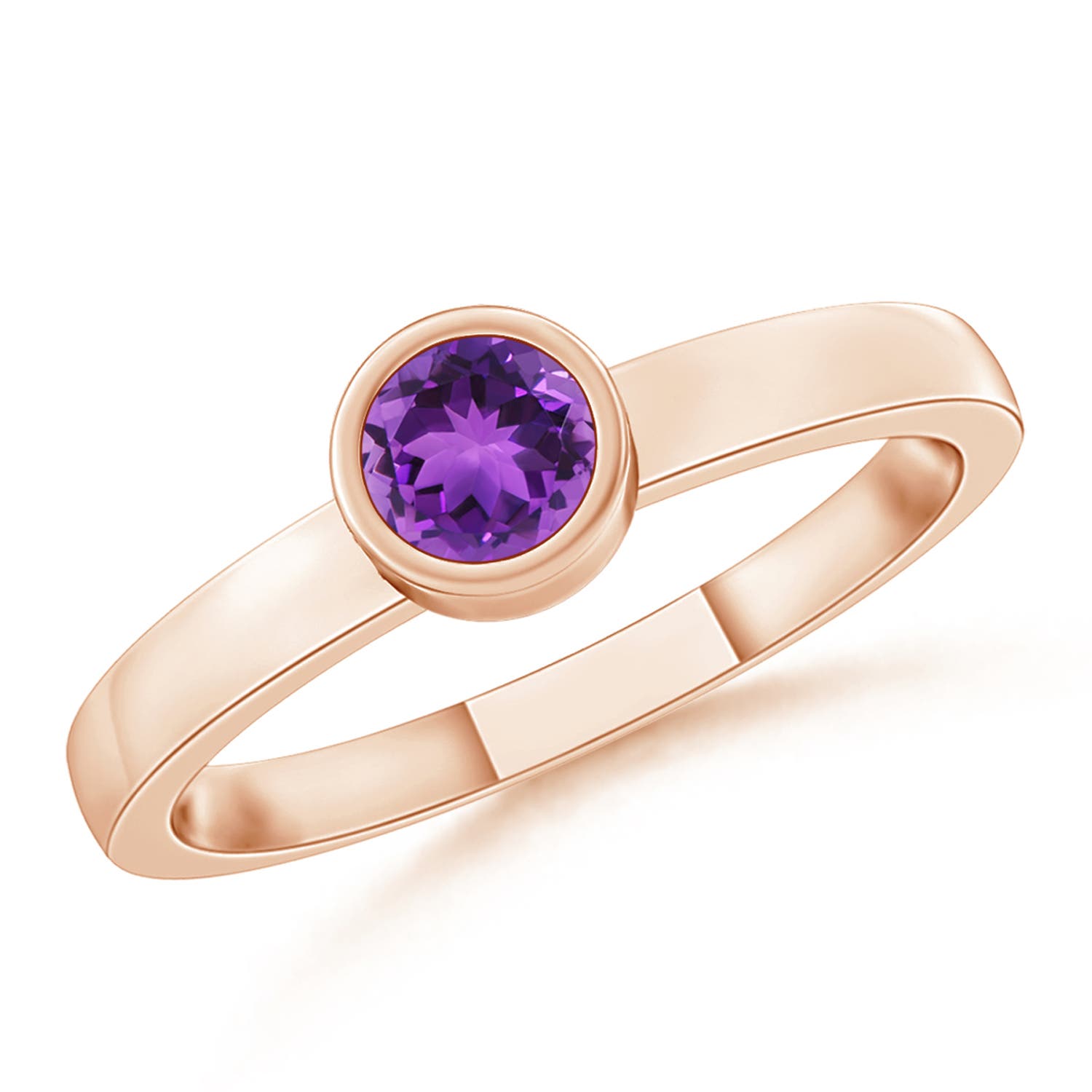 AAA - Amethyst / 0.16 CT / 14 KT Rose Gold