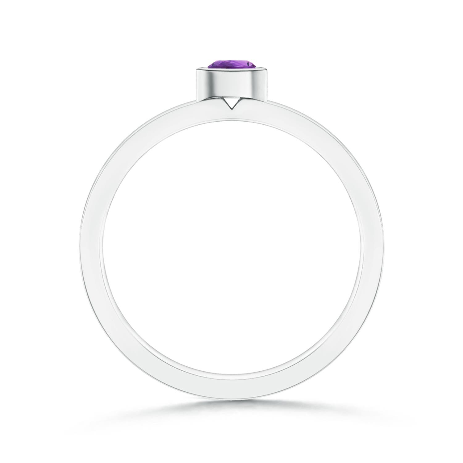 AAA - Amethyst / 0.16 CT / 14 KT White Gold
