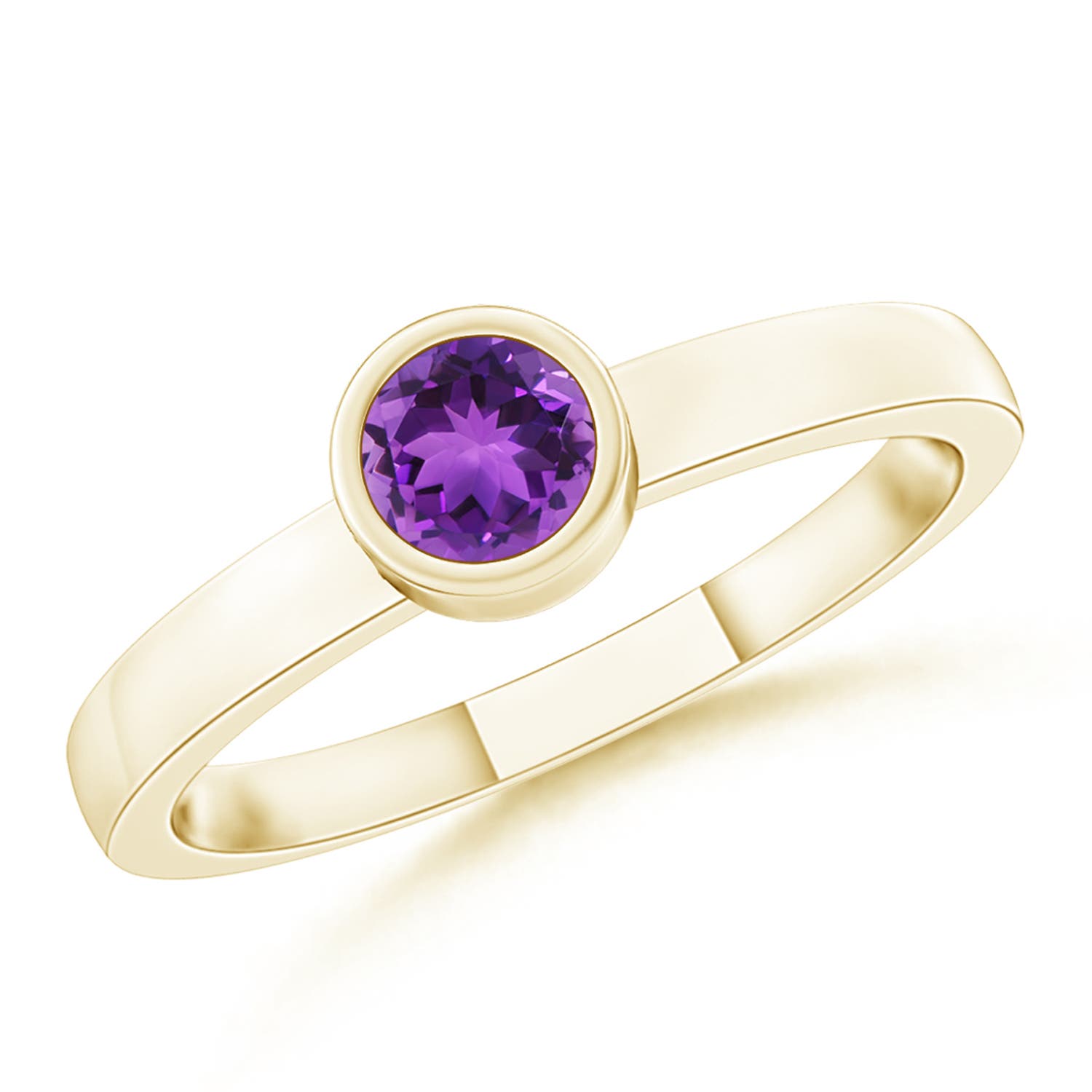 AAA - Amethyst / 0.16 CT / 14 KT Yellow Gold