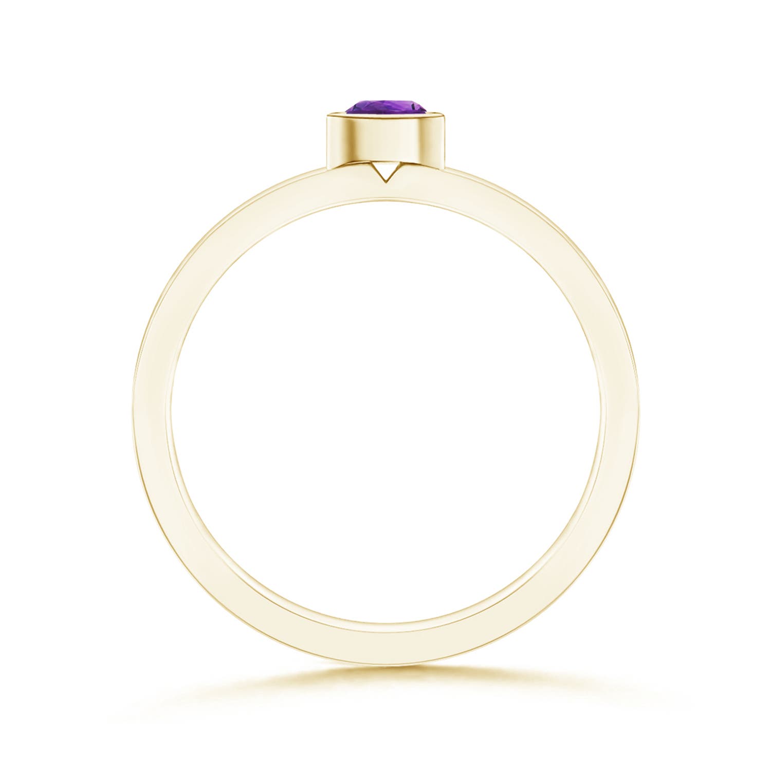 AAAA - Amethyst / 0.16 CT / 14 KT Yellow Gold