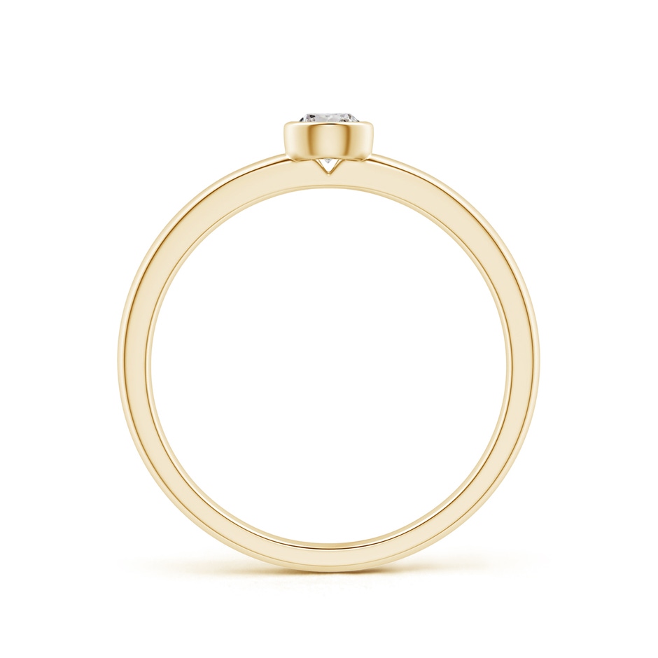 3.5mm IJI1I2 Bezel-Set Solitaire Round Diamond Stackable Ring in Yellow Gold side-1