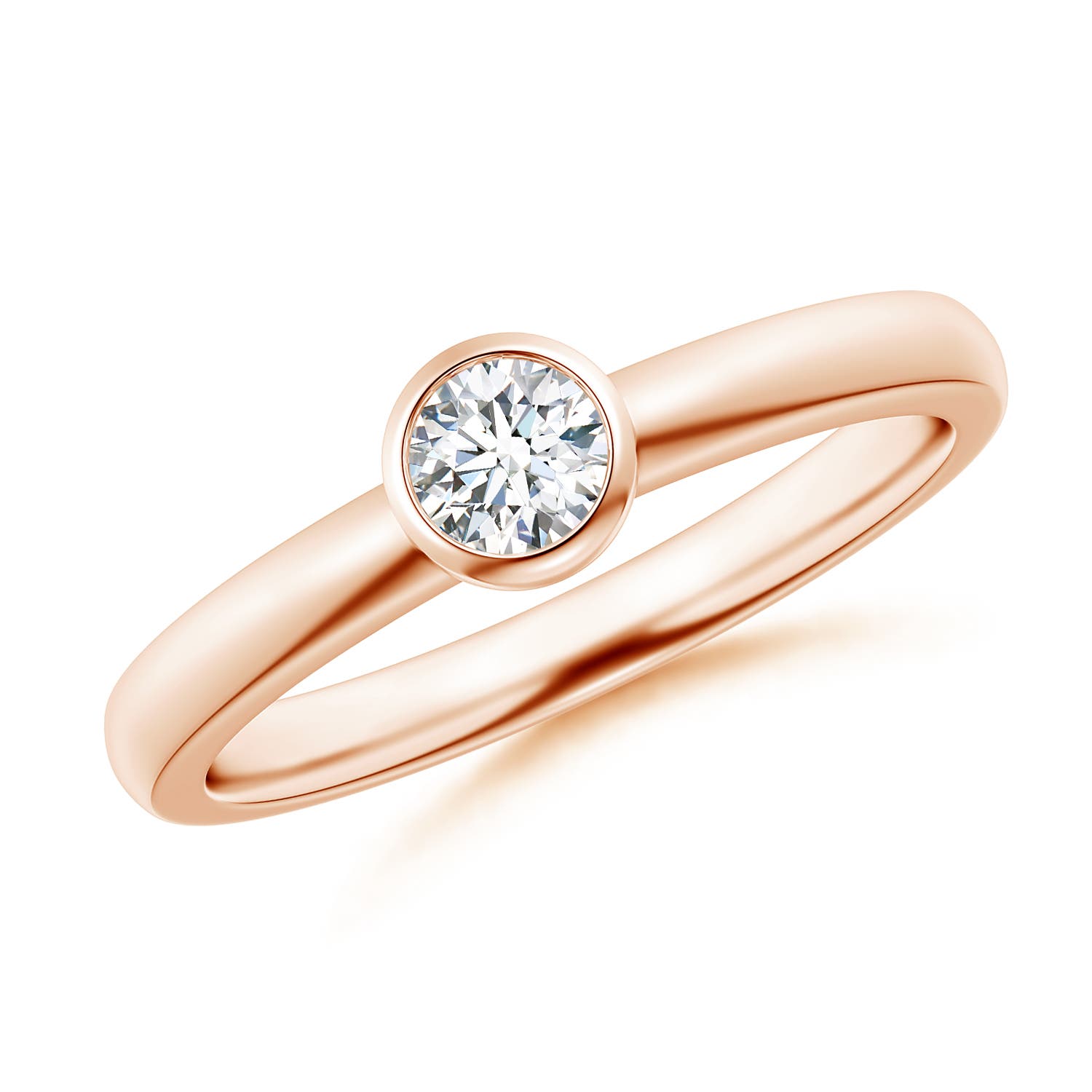 F-G, VS / 0.25 CT / 14 KT Rose Gold