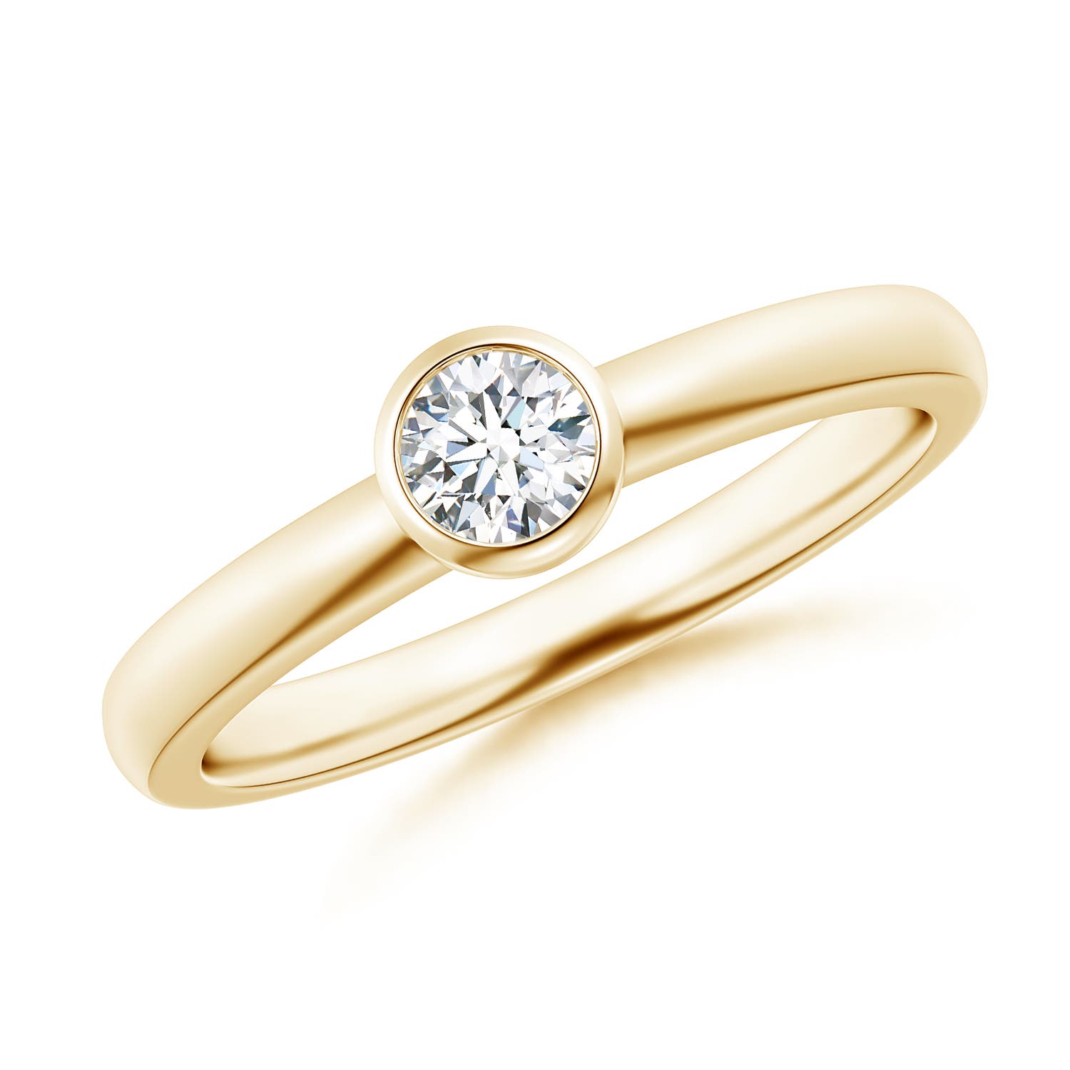 F-G, VS / 0.25 CT / 14 KT Yellow Gold