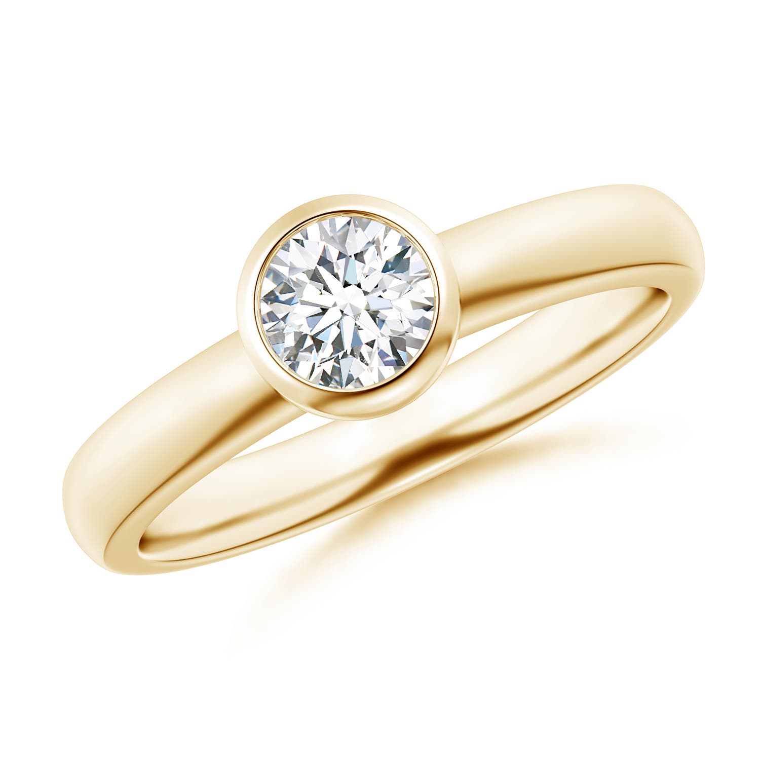 F-G, VS / 0.5 CT / 14 KT Yellow Gold