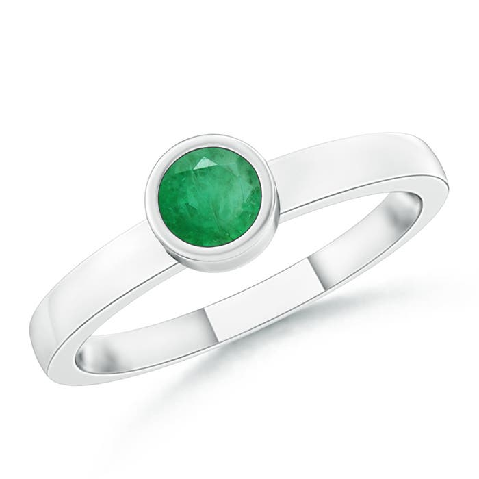 A - Emerald / 0.15 CT / 14 KT White Gold