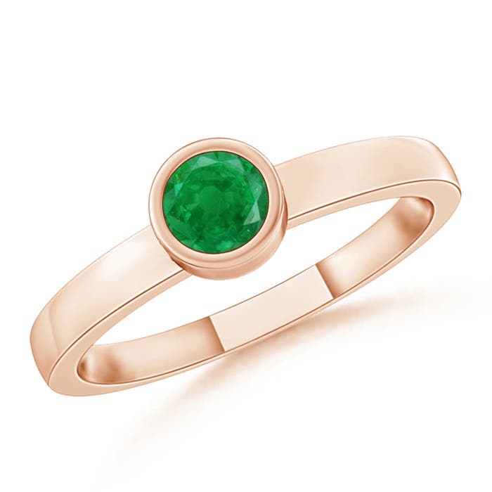 AA - Emerald / 0.15 CT / 14 KT Rose Gold