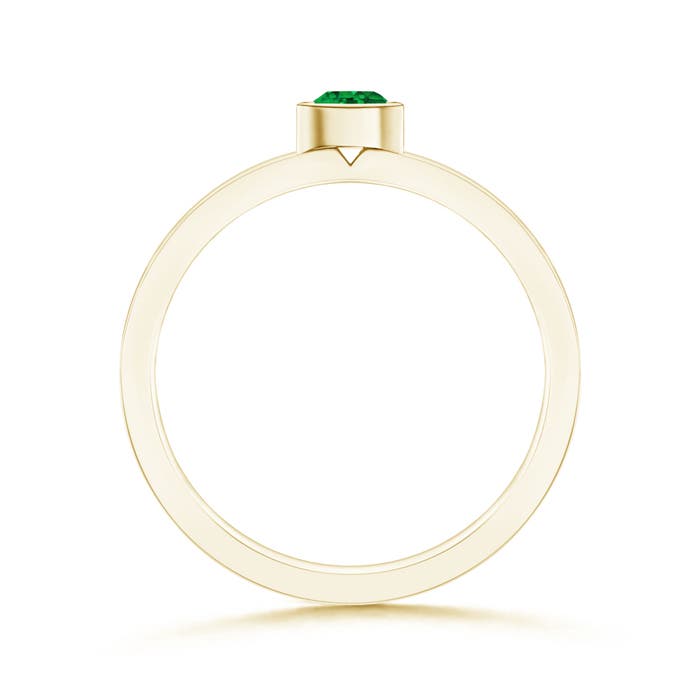 AAAA - Emerald / 0.15 CT / 14 KT Yellow Gold