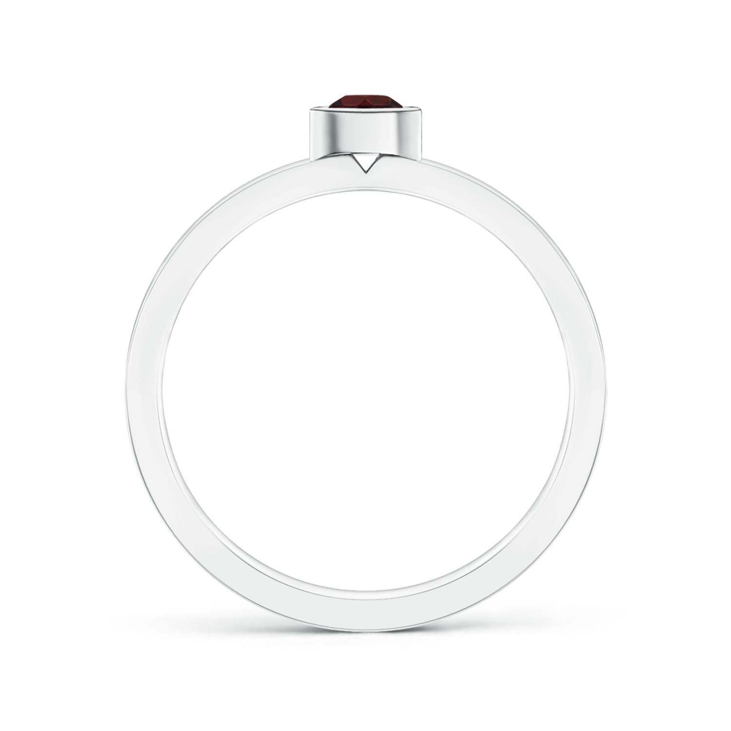 A - Garnet / 0.2 CT / 14 KT White Gold