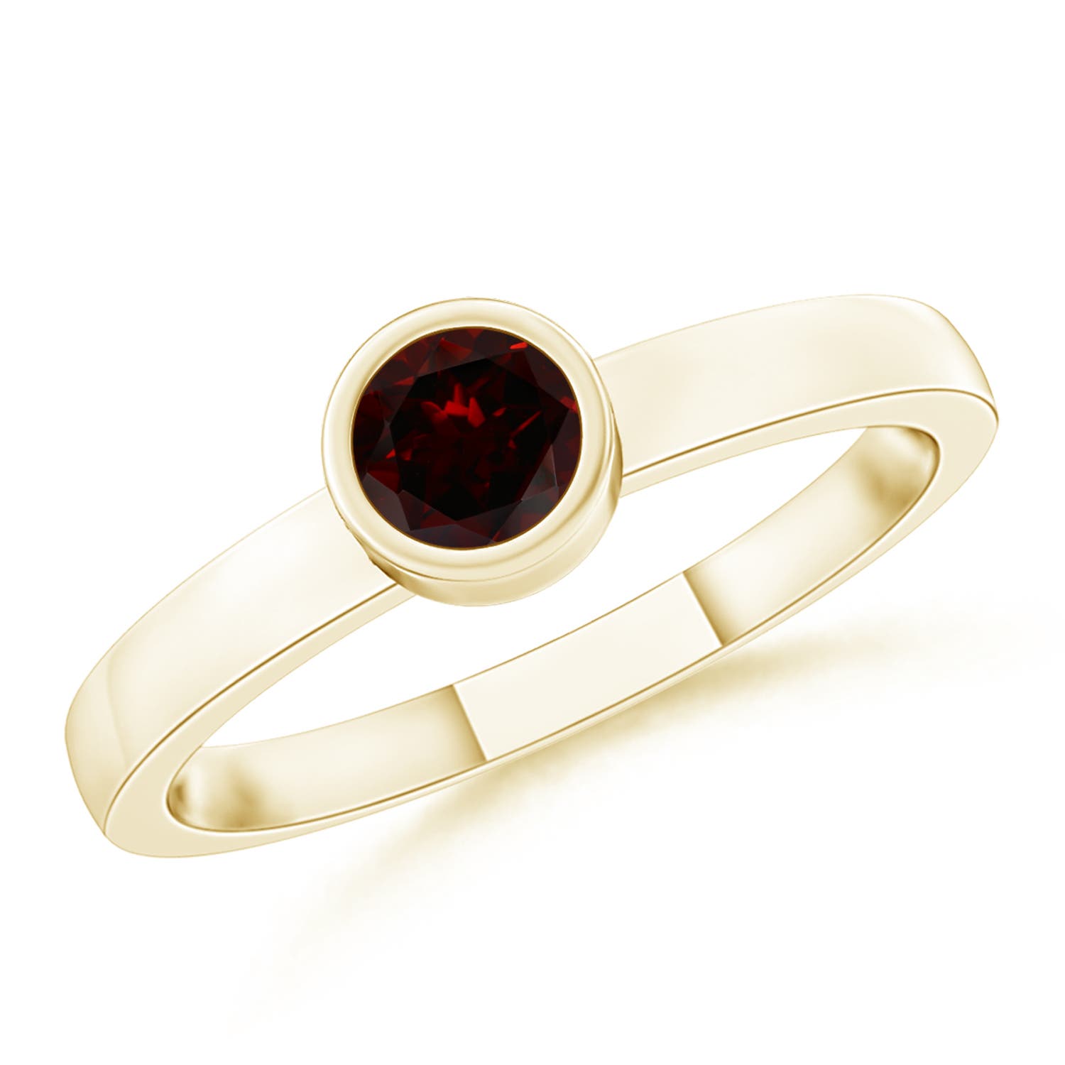 A - Garnet / 0.2 CT / 14 KT Yellow Gold