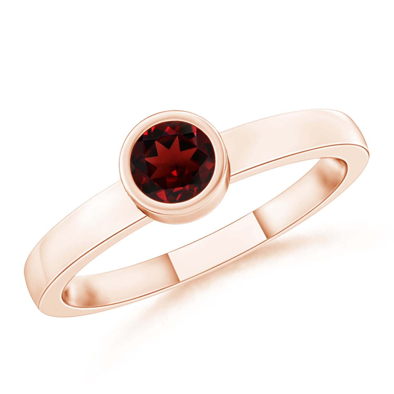 AAA - Garnet / 0.2 CT / 14 KT Rose Gold