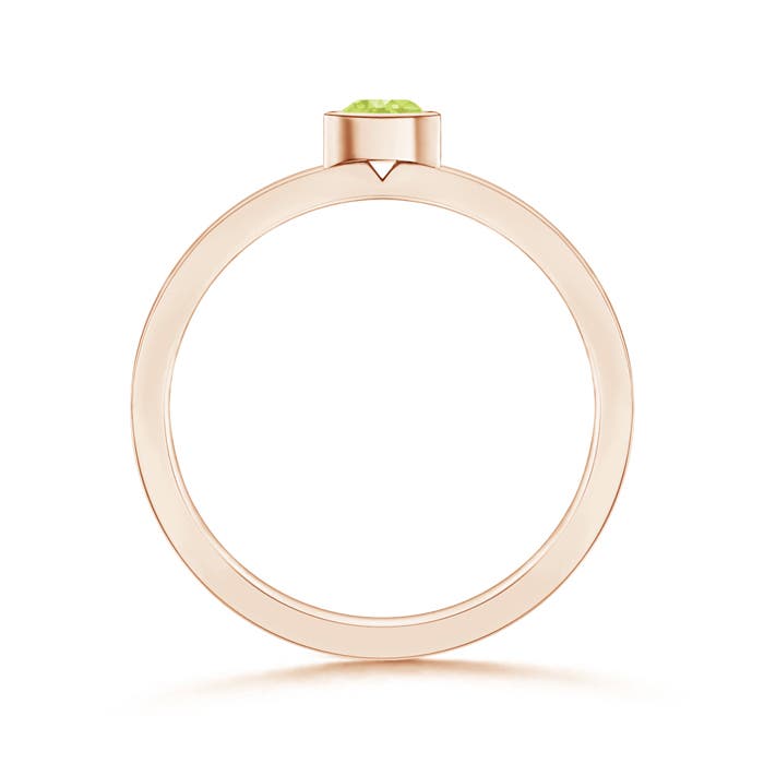 A - Peridot / 0.18 CT / 14 KT Rose Gold