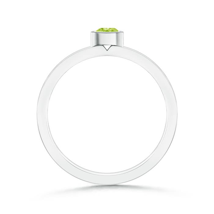 AA - Peridot / 0.18 CT / 14 KT White Gold