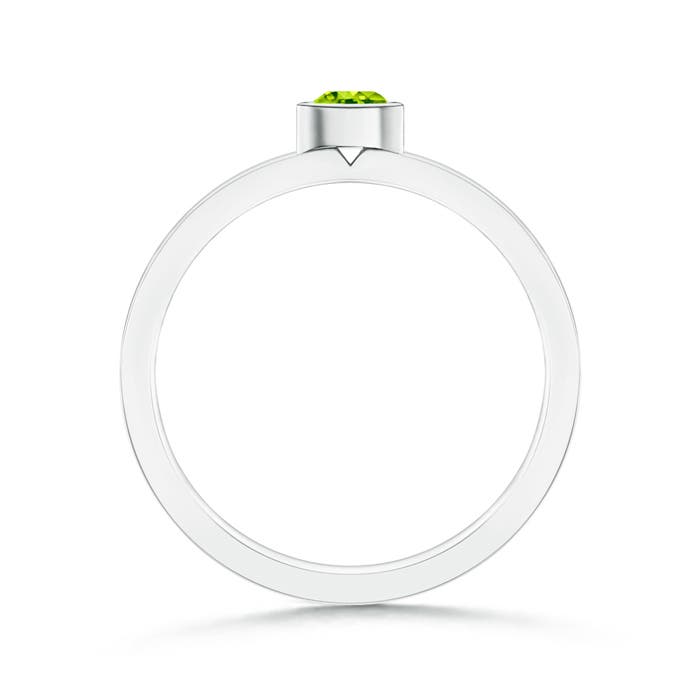 AAA - Peridot / 0.18 CT / 14 KT White Gold