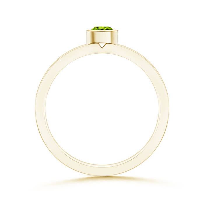 AAAA - Peridot / 0.18 CT / 14 KT Yellow Gold