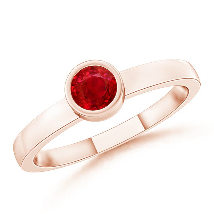 AAA - Ruby / 0.23 CT / 14 KT Rose Gold